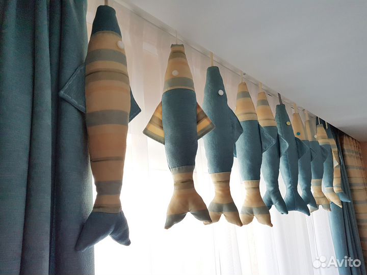 Шторы, портьеры с рыбками