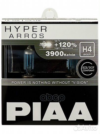 Лампы галогенные piaa hyper arros (H4) 3900K