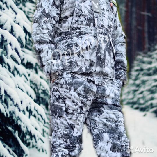 Костюм рыбака зимний лес