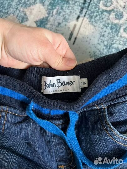 Джинсы утеплённые 116-122