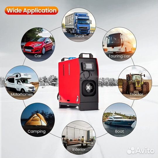 Дизельный обогреватель 8кВт, с метал.выходом