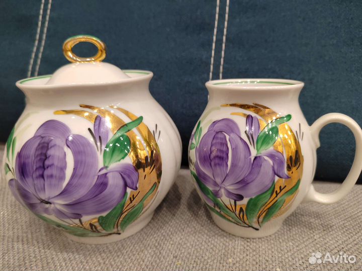 Ирисы Дулево сахарница сливочник