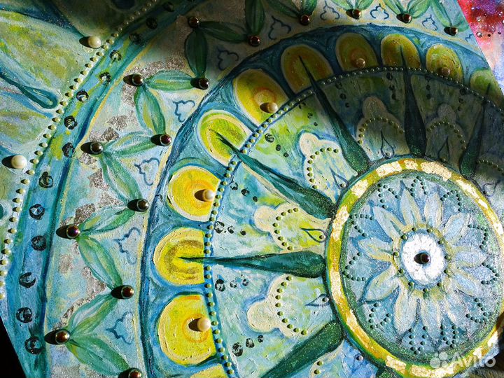 Интерьерная картина Мандала с блеском и стразами