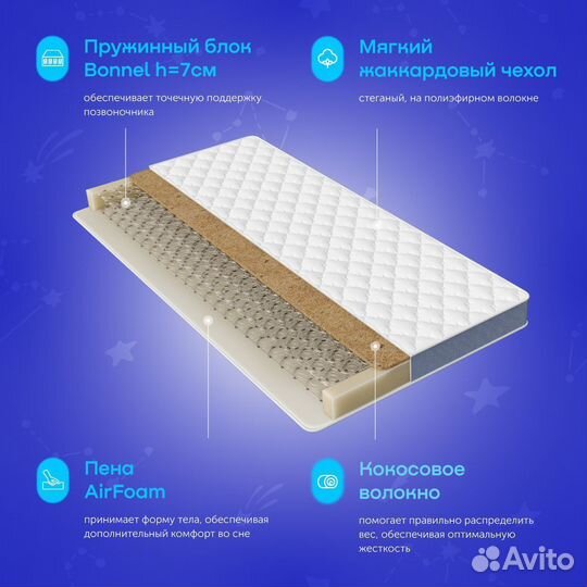 Детский матрас BuySweet 80х190 см