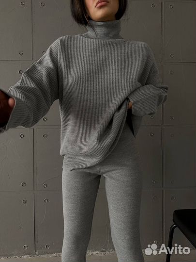 Трикотажный костюм женский новый теплый