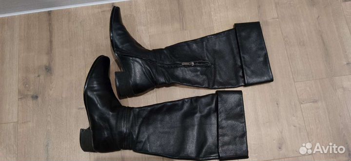 Сапоги женские кожаные
