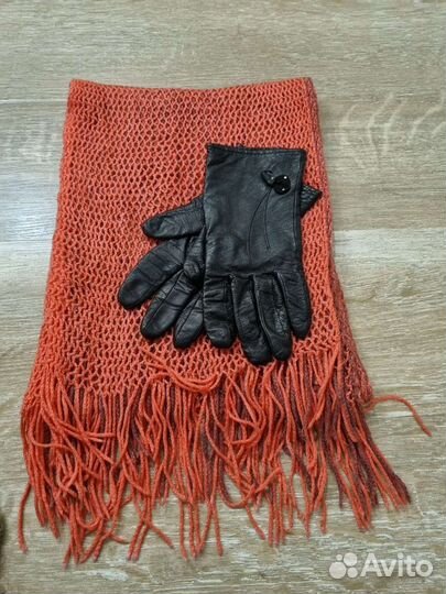 Перчатки кожанные женские
