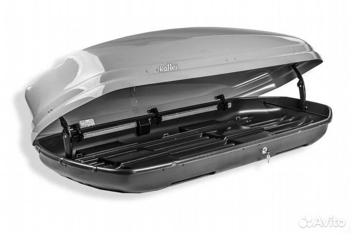 Автомобильный бокс Koffer А-480 серый глянец (480л