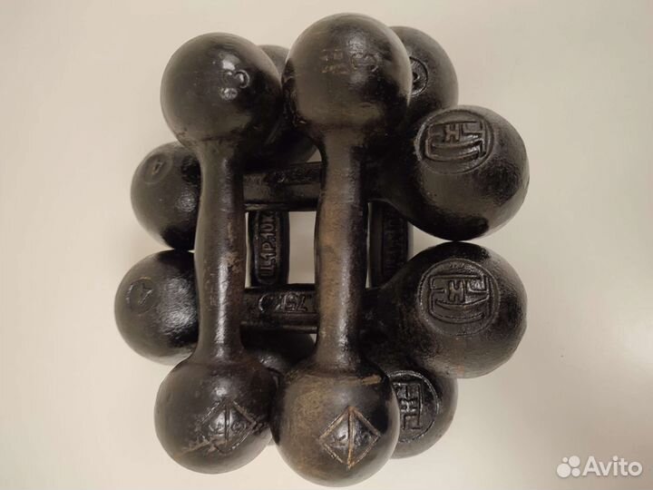 Гири 16 кг и гантели разные