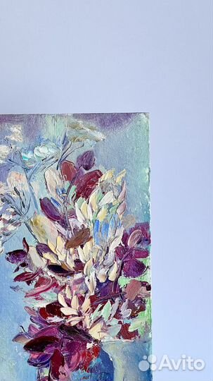 Картина маслом на картоне 