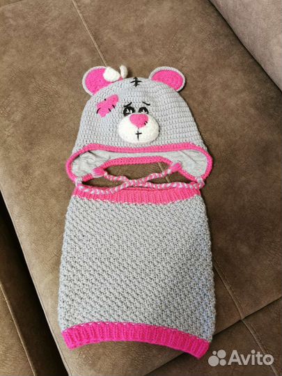 Комплект шапка и снуд для девочки