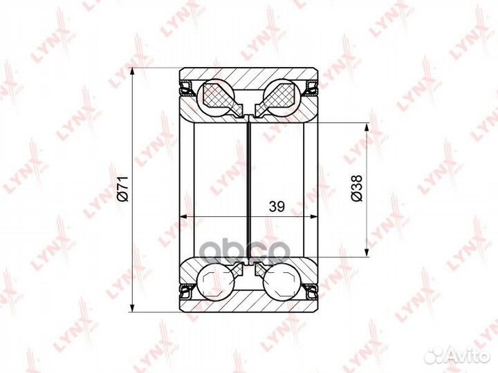 Комплект подшипника ступицы колеса перед WB