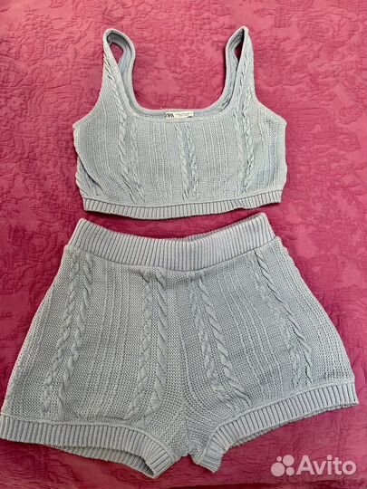 Костюм Zara вязаный S пляжный