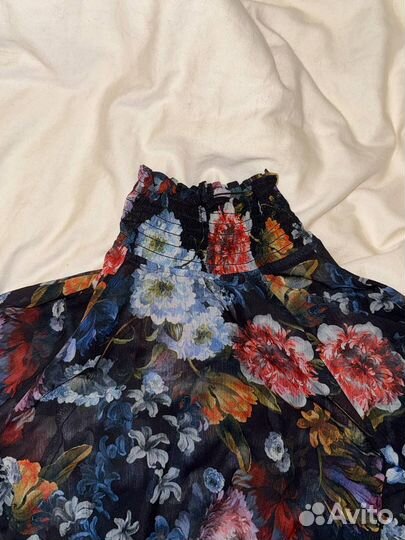 Блуза полупрозрачная с воланами, H&M, размер S