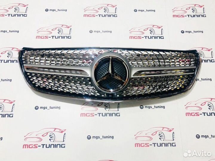 Решетка Mercedes V-Class Diamond Silver Б/К 14-н.в