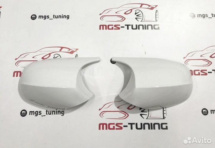Крышки зеркал M3 белые на BMW 3 E92 рест