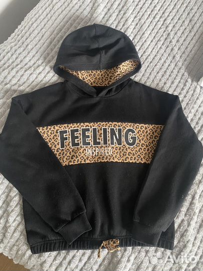 Толстовка для девочки, укороченная 146