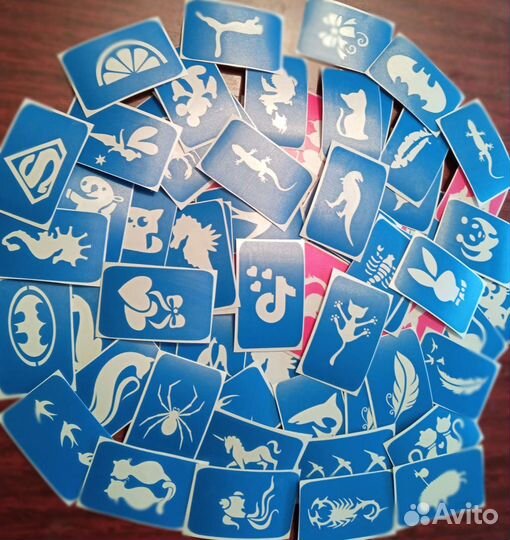 Трафареты для блеск тату, аниматоров