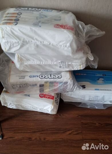 Памперсы для взрослых senso M, 5уп. по 30шт