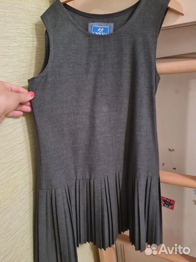 Сарафан школьный серый 152