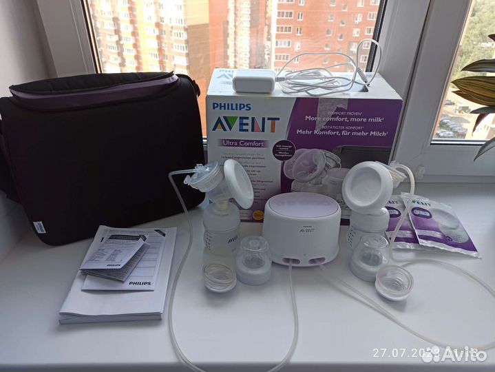 Двойной электронный молокоотсос Philips avent