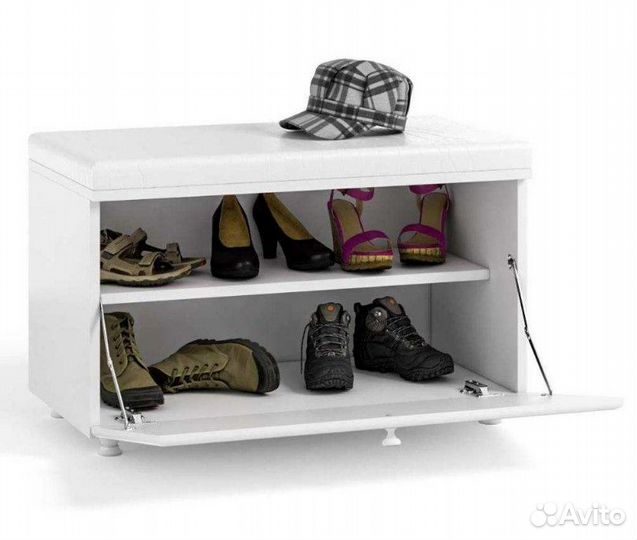 Тумба для обуви обувница белое дерево