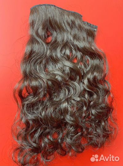 Натуральные волосы на заколках, на заказ