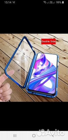 Чехол на samsung a7 2018 Стеклянный магнит,крышка