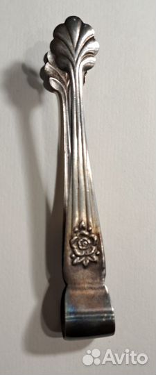 Щипцы для сахара мельхиор, Серебряная роза