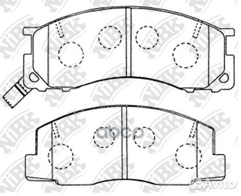 Колодки тормозные передние nibk PN1273 PN1273 NiBK