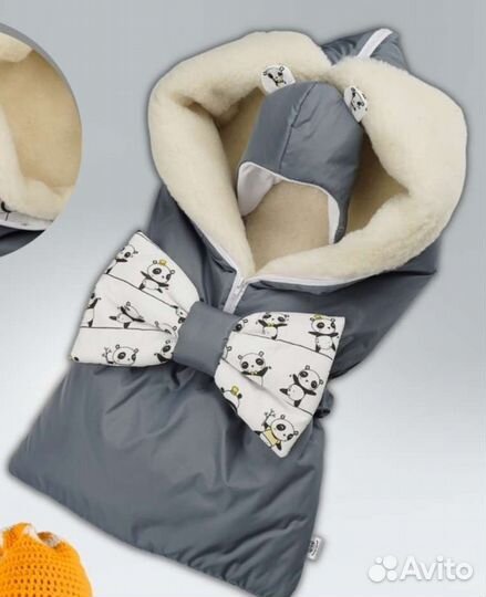 Конверт для новорожденного на овчине