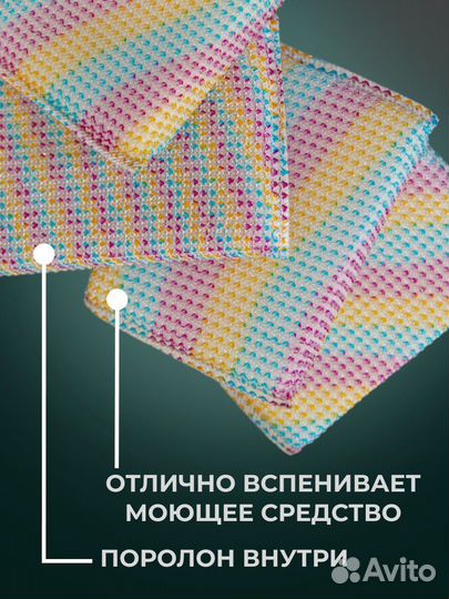 Губки кухонные с металлической нитью