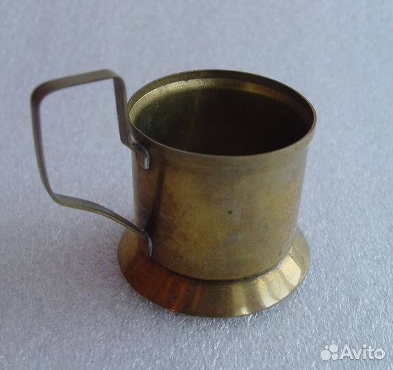 Подстаканник латунь хтм Химтекстильмаш 1950-е гг