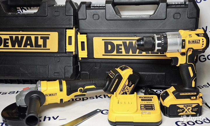 Набор инструментов DeWalt 2в1 ушм+шуруповерт