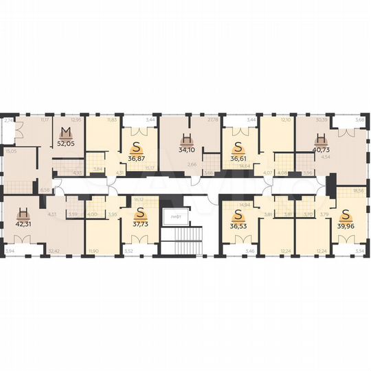 1-к. квартира, 36,5 м², 3/5 эт.