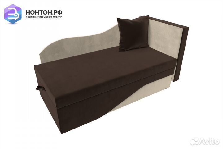 Кушетка выкатная Гармония коричневая / бежевая