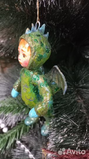 Елочные игрушки из ваты