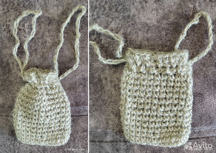 Эко мочалка-мешочек для мыла