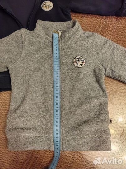 Кофты-толстовки флисовые,комплект 2 шт, для двойни