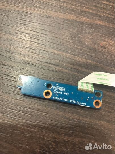 Плата кнопки включения WiFi, LED с шлейфом HP 4530