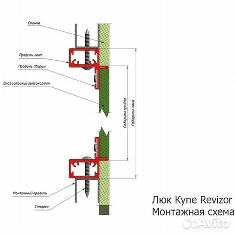 Люк сантехнический Revizor Алюклик Акл 60 х 100