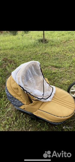 Коляска 2 в 1 эко кожа индиго