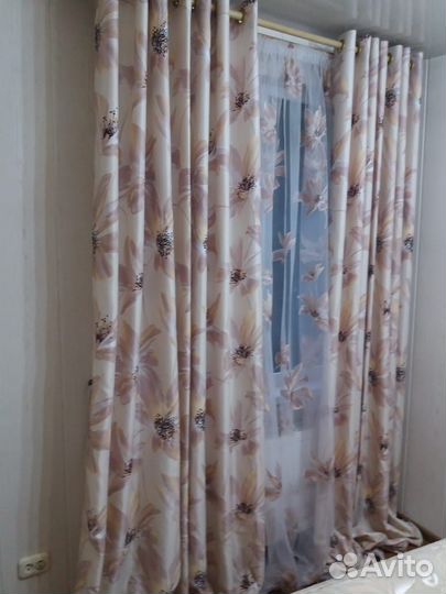 Комплект штор тюль портьеры
