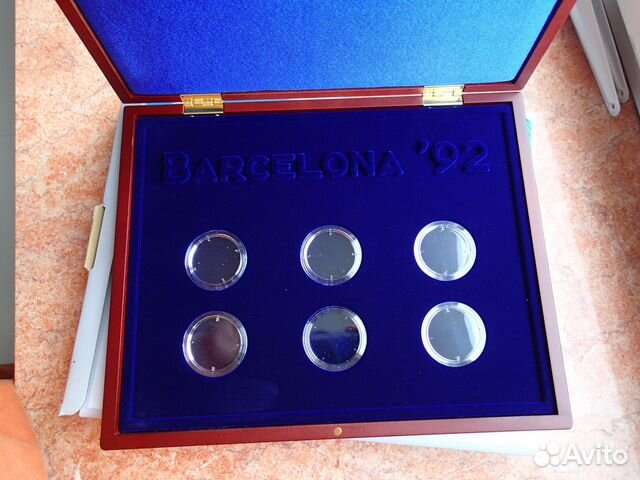 Футляр для монет 1991 барселона 6шт