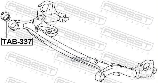 TAB337 сайлентблок задней балки Toyota Yaris K