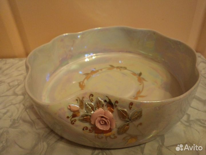 Ваза конфетница, кисловодский фарфор