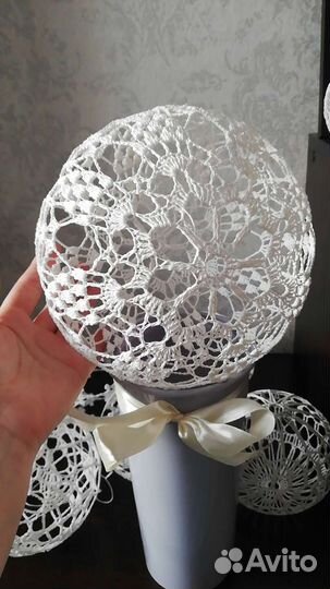 Новогодние игрушки ручной работы Шары Снежинки