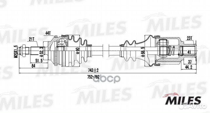 Привод в сборе renault megane 1.4-2.0 96