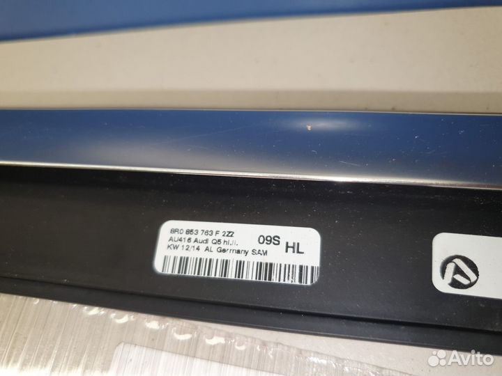 Молдинг стекла задней левой двери Audi Q5 8R 2008-2017