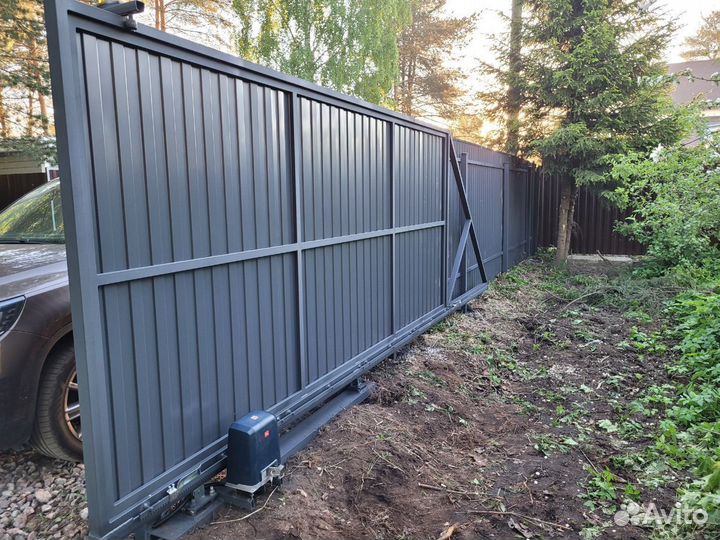 Заборы из профнастила/евроштакетника, ворота